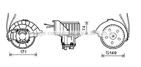 Opel ZAFIRA Fan blower motor 7643000 PRASCO OL8627 online buy