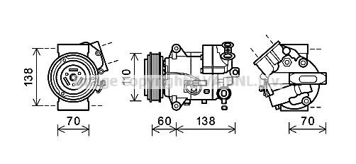 PRASCO CVC, R 134a AC compressor OLK616 buy