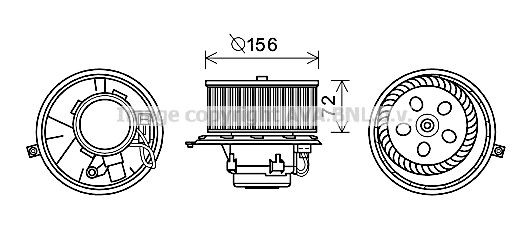 PRASCO RT8581 Heater blower motor 12V