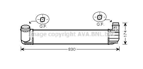 Original PRASCO RN424N001 Intercooler charger RTA4411 for RENAULT MEGANE