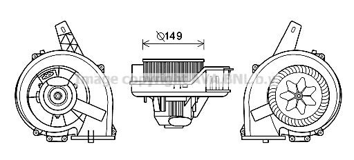 ST8044 PRASCO Heater blower motor SEAT 12V
