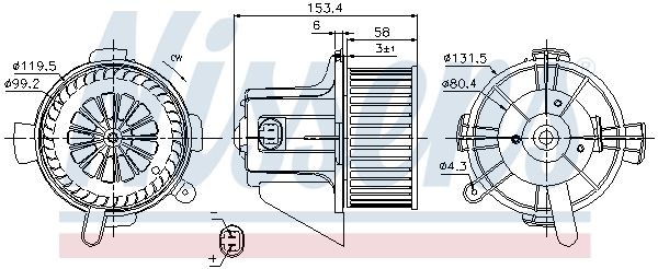 OEM-quality NISSENS 87090 Heater fan motor