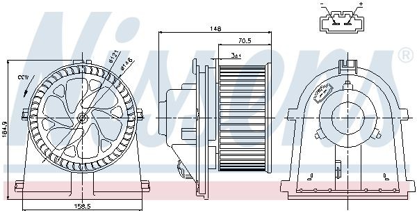 OEM-quality NISSENS 87022 Heater fan motor