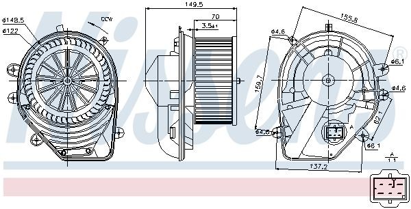 OEM-quality NISSENS 87060 Heater fan motor
