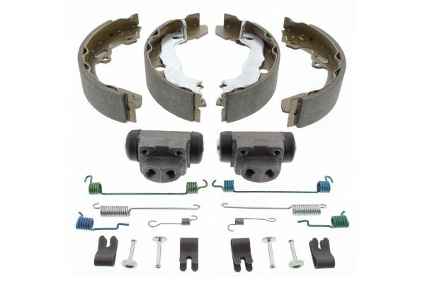 MAPCO Rear Axle, 203 x 38 mm, with wheel brake cylinder, with accessories, Set Width: 38mm Brake Shoes 9772 buy