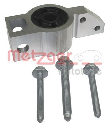 52071402 METZGER Suspension bushes ALFA ROMEO with bolts/screws, Front Axle Right, Rear, Rubber-Metal Mount, for control arm