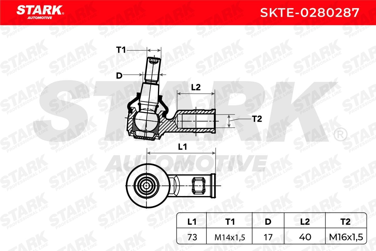 SKTE0280287 Outer tie rod end STARK SKTE-0280287 review and test