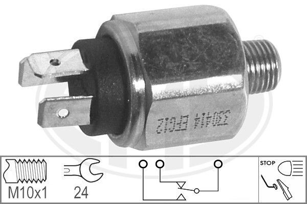 330414 Brake light pedal switch 330414 ERA Hydraulic, M10 x 1, 3-pin connector