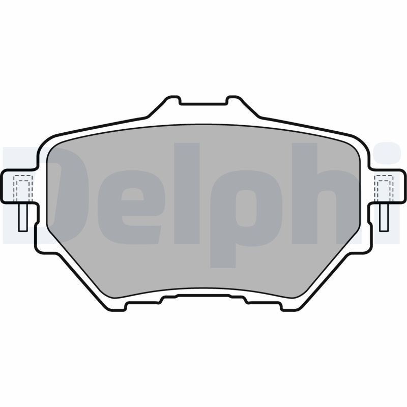 LP2505 Set of brake pads LP2505 DELPHI not prepared for wear indicator, with anti-squeak plate, with accessories