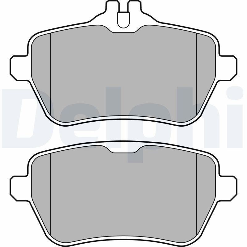 DELPHI LP2659 Brake pad set prepared for wear indicator, with anti-squeak plate, with accessories