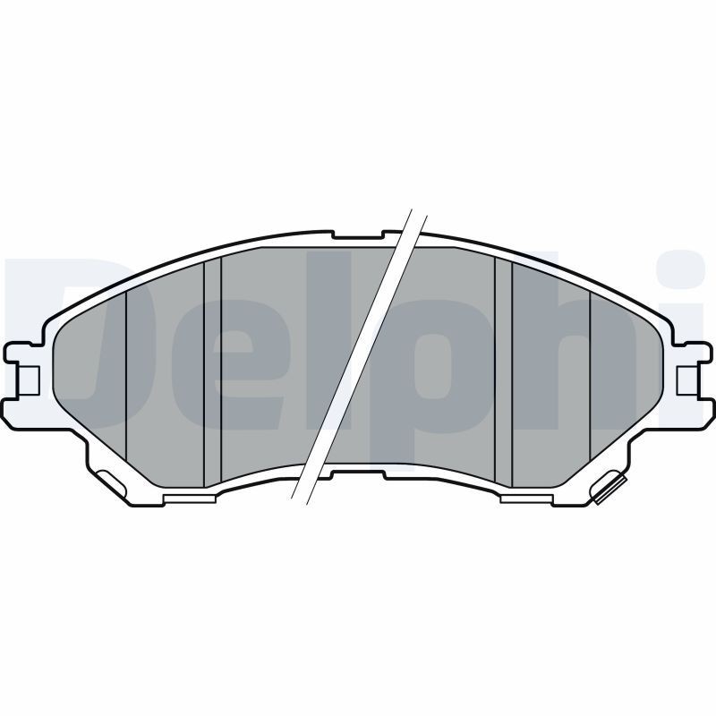 LP2664 DELPHI Brake pad set SUZUKI with acoustic wear warning, without anti-squeak plate, without accessories