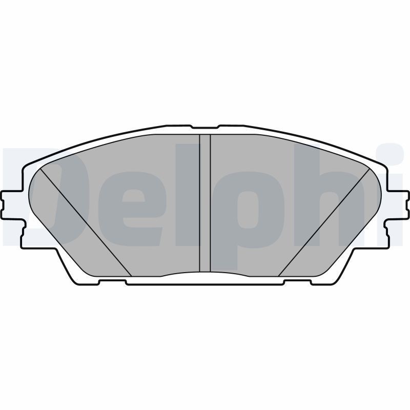 DELPHI LP2701 Brake pad set with acoustic wear warning, without anti-squeak plate, without accessories
