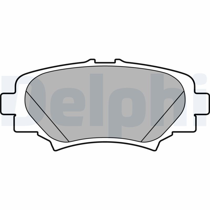 DELPHI LP2702 Brake pad set with acoustic wear warning, without anti-squeak plate, without accessories