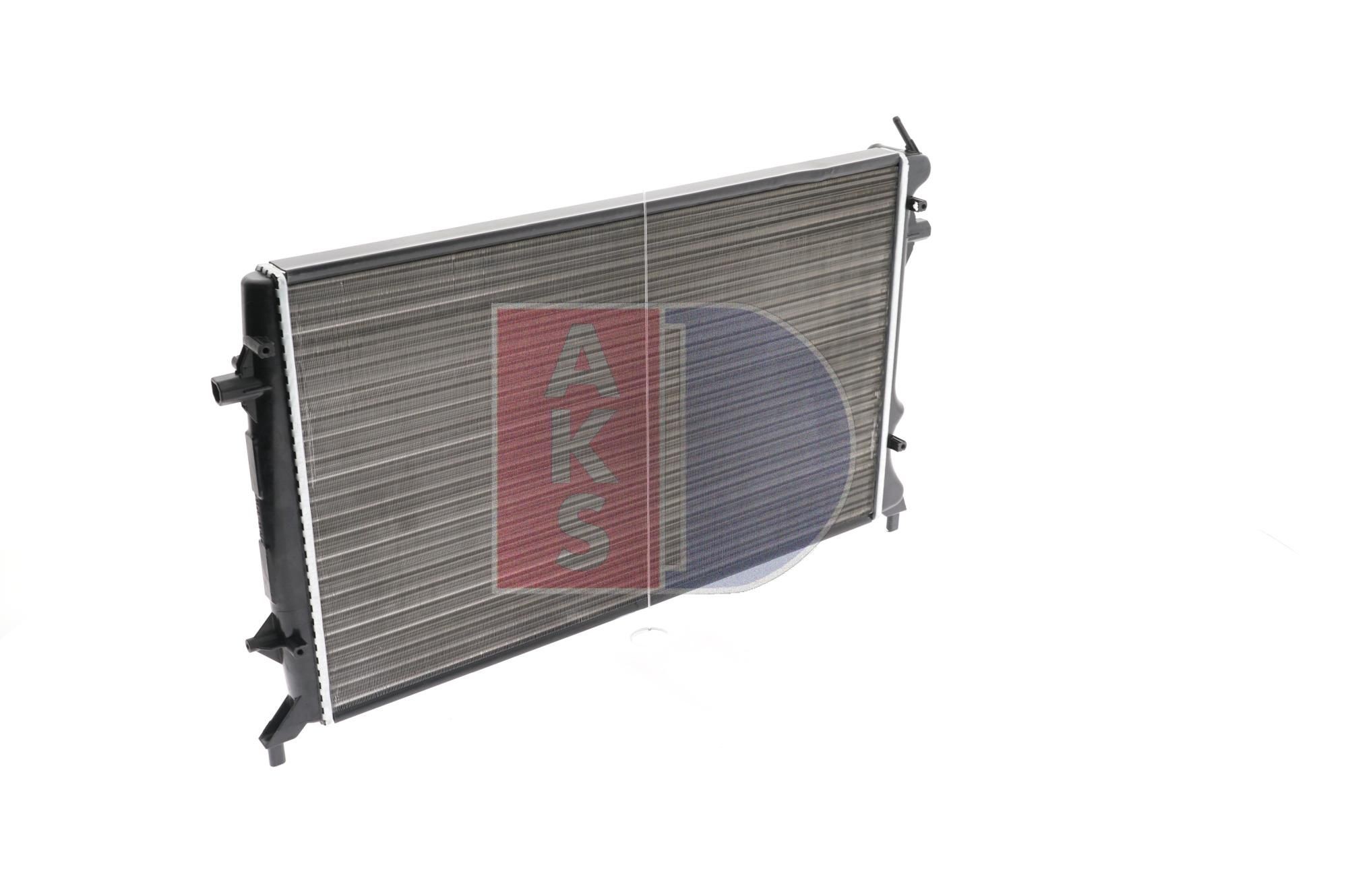 040049N Radiator 040049N AKS DASIS for vehicles with/without air conditioning, 650 x 416 x 34 mm, Manual Transmission, Mechanically jointed cooling fins