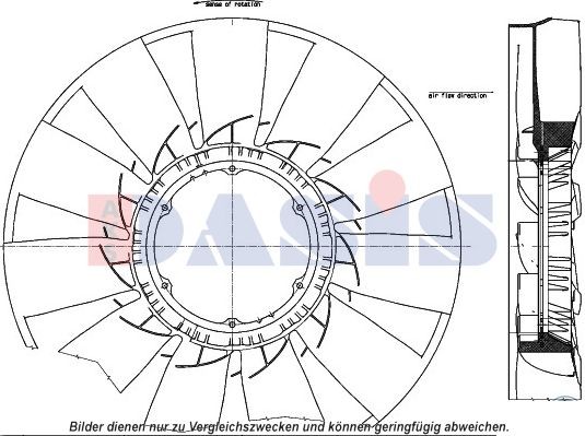 AKS DASIS 298046N Fan Wheel, engine cooling 1742538