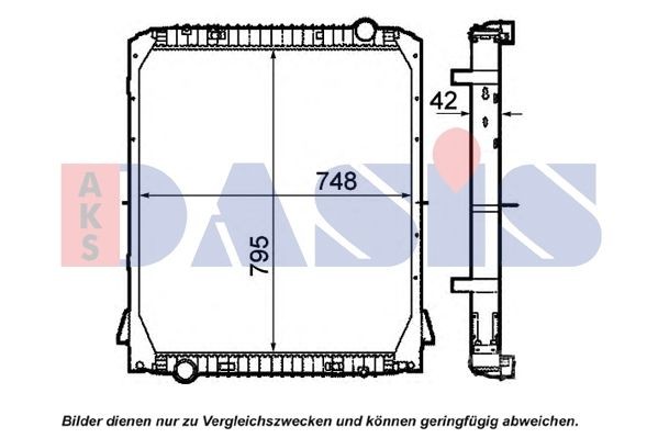 AKS DASIS 400043N Kühler, Motorkühlung für IVECO EuroTrakker LKW in Original Qualität