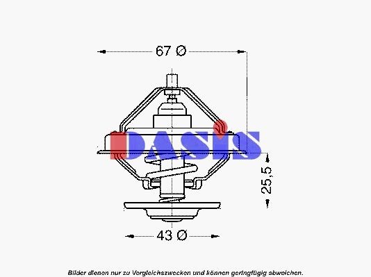 AKS DASIS Coolant thermostat 751874N suitable for MERCEDES-BENZ T2, VARIO