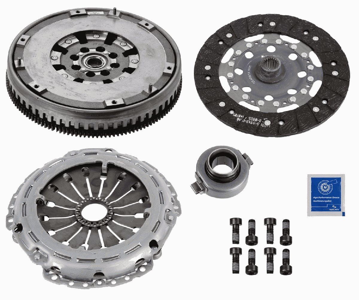 SACHS ZMS Modul with clutch pressure plate, with dual-mass flywheel, with flywheel screws, with clutch disc, with clutch release bearing, 242mm, 242/Z Ø: 242mm, Mounting Type: not pre-mounted Clutch replacement kit 2290 601 041 buy