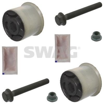 SWAG with screw set, with nut, Front Axle Left, Rear, Front Axle Right, Elastomer Arm Bush 30 93 9228 buy