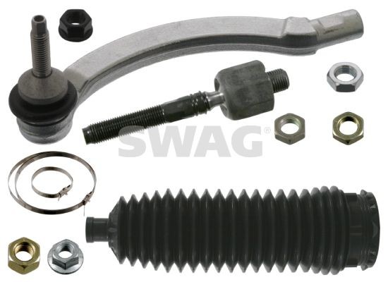 Track rod SWAG Front Axle Left, with nuts, with clamps, with steering bellow - 55 94 0555