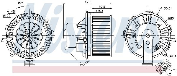 OEM-quality NISSENS 87106 Heater fan motor