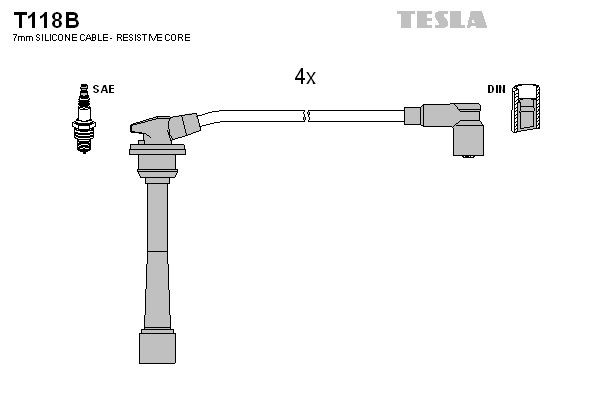 TESLA T118B Ignition Cable Kit