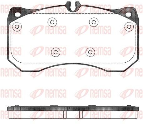 PCA149700 REMSA Front Axle, prepared for wear indicator, with adhesive film, with accessories Height: 101,5mm, Thickness: 17,5mm Brake pads 1497.00 buy