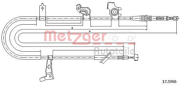 Great value for money - METZGER Hand brake cable 17.5066
