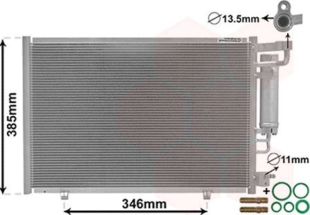 Great value for money - VAN WEZEL Air conditioning condenser 18005490