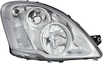 VAN WEZEL 2816962 Headlight Right, H7, H1, Crystal clear, for right-hand traffic, with motor for headlamp levelling, PX26d