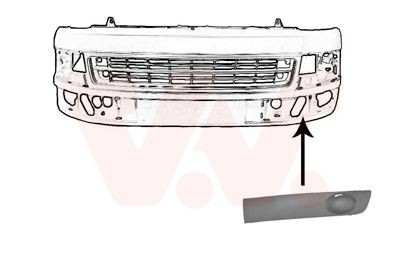 VAN WEZEL 5790591 Bumper grill without hole(s) for fog lights, Fitting Position: Left Front, Surface: Rough
