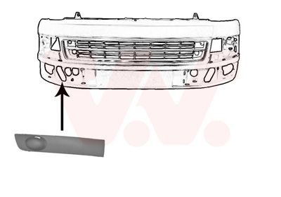 VAN WEZEL 5790592 Bumper grill without hole(s) for fog lights, Fitting Position: Right Front, Surface: Rough
