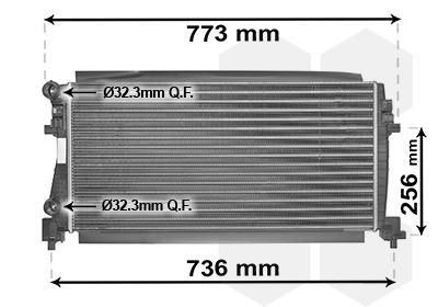 VAN WEZEL Aluminium, 650 x 322 x 24 mm, *** IR PLUS ***, with accessories, Mechanically jointed cooling fins Radiator 58002340 buy