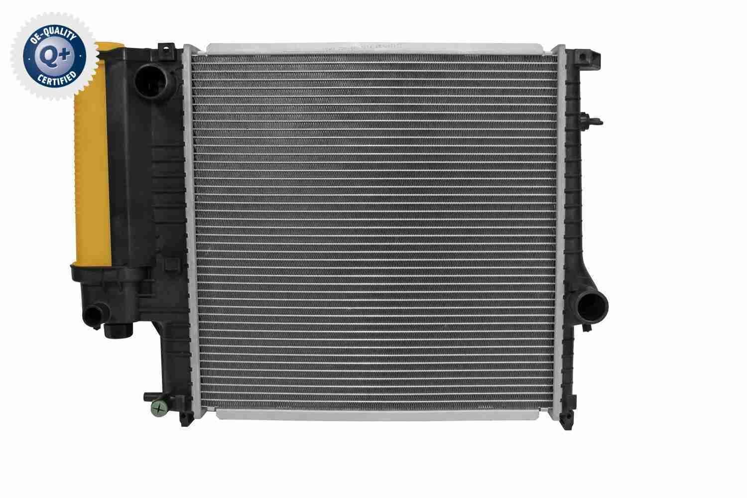 VEMO V20-60-1514 Engine radiator for vehicles without air conditioning, 438 x 438 x 34 mm, Q+, original equipment manufacturer quality, Manual Transmission