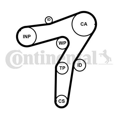 Original CONTITECH CT 1183 Toothed belt CT1183 for OPEL INSIGNIA