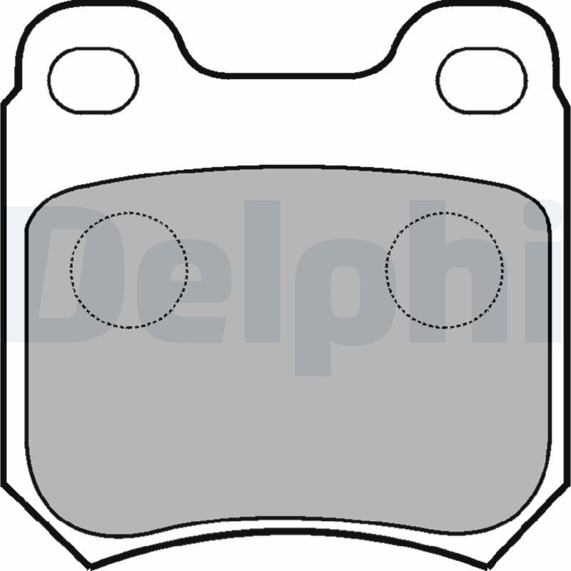 DELPHI LP590 Bremsbeläge nicht für Verschleißwarnanzeiger vorbereitet, mit Anti-Quietsch-Blech, ohne Zubehör