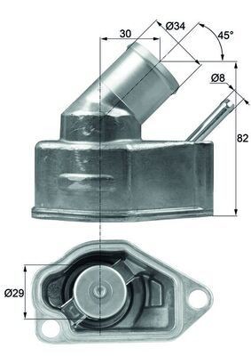 Great value for money - MAHLE ORIGINAL Engine thermostat TI 10 92