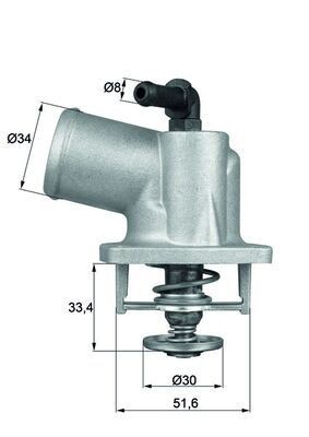 Great value for money - MAHLE ORIGINAL Engine thermostat TI 55 92D