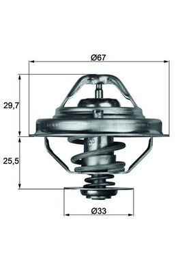 Great value for money - MAHLE ORIGINAL Engine thermostat TX 38 80D