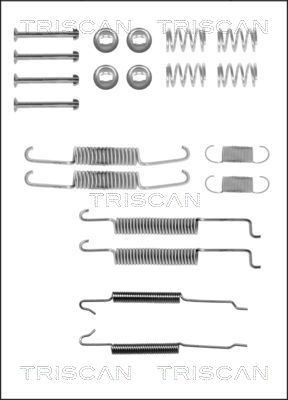 TRISCAN 8105 292547 Accessory kit, brake shoes VW UP 2012 in original quality