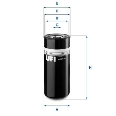 UFI 24.120.00 Fuel filter Filter Insert