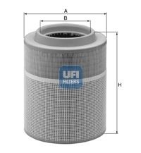 UFI 27.573.00 Air filter 478mm, 265mm, Filter Insert