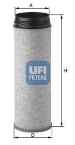 UFI 27.649.00 Secondary Air Filter 156 mm