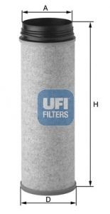 UFI 182, 194 mm Sekundärluftfilter 27.A04.00 kaufen