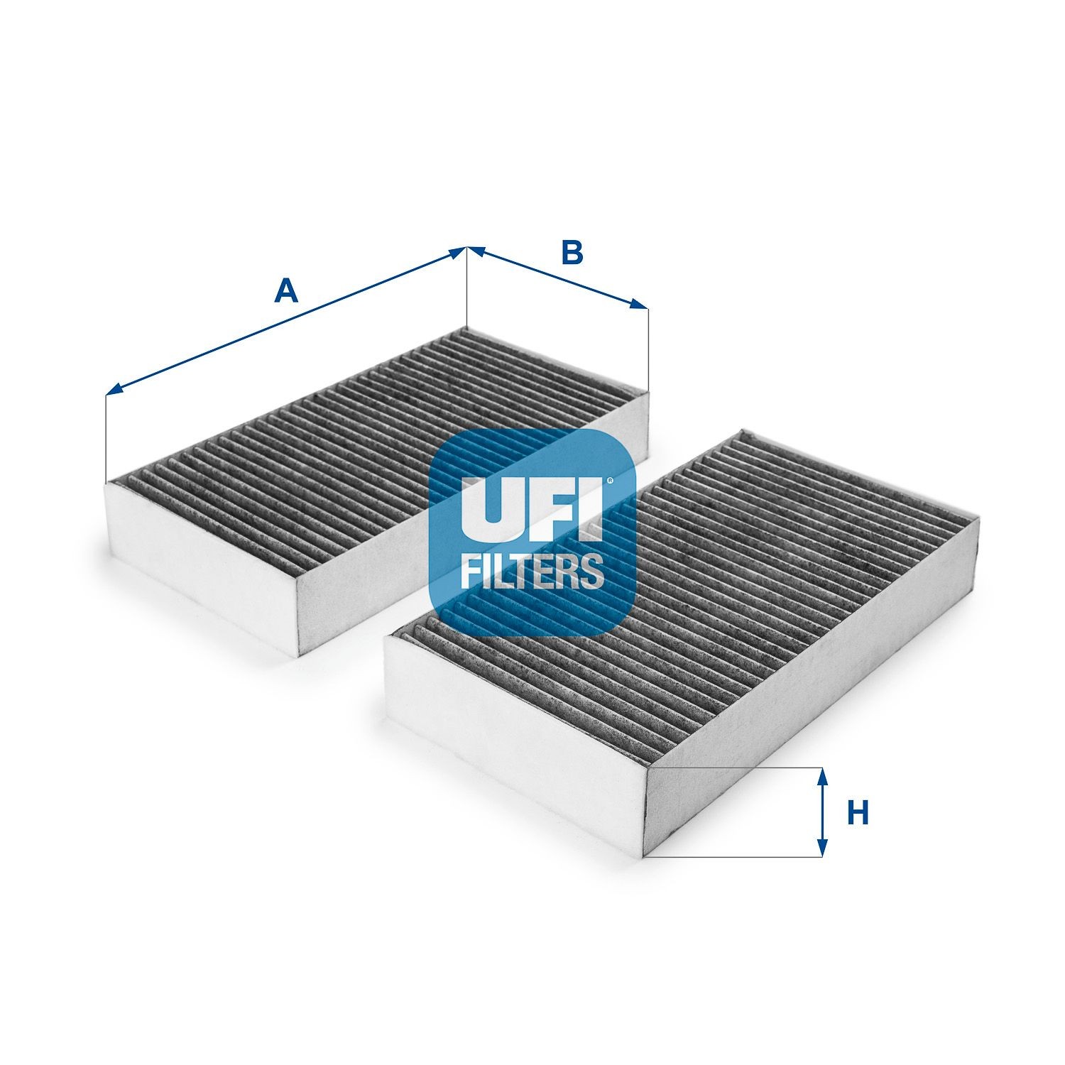 UFI Activated Carbon Filter, 254 mm x 134 mm x 40 mm Width: 134mm, Height: 40mm, Length: 254mm Cabin filter 54.215.00 buy