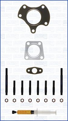 JTC11628 AJUSA Turbocharger gasket DODGE with studs, syringe with oil, with gaskets/seals