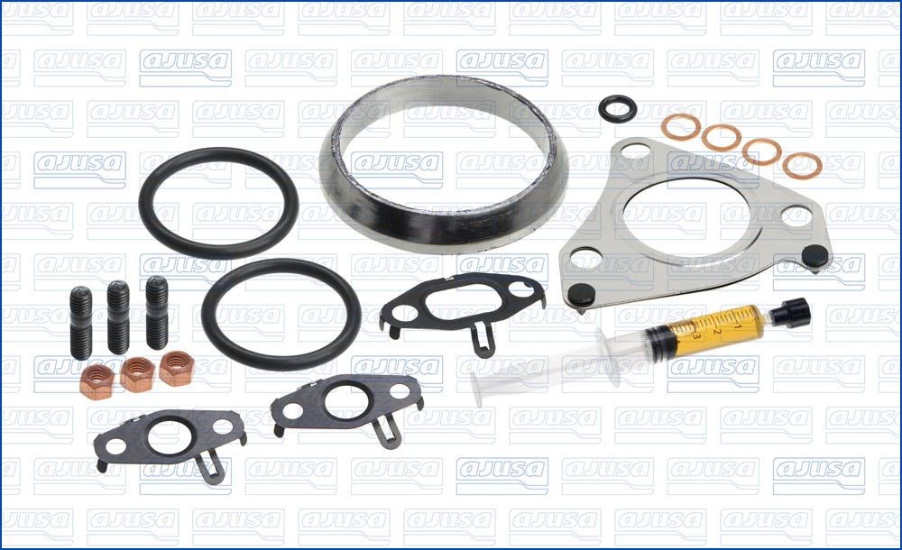JTC11720 AJUSA Turbocharger gasket FORD USA syringe with oil, with gaskets/seals