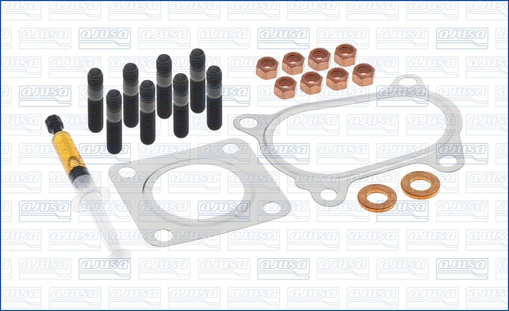 JTC11724 AJUSA Turbocharger gasket OPEL with studs, syringe with oil, with gaskets/seals