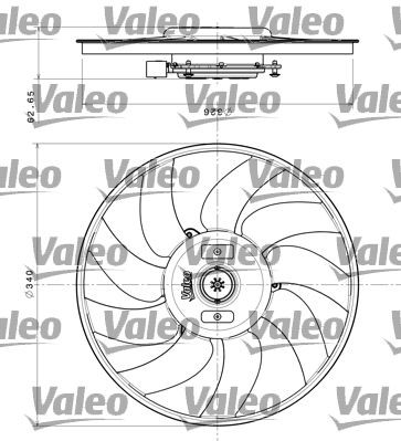 Original VALEO Radiator cooling fan 696349 for AUDI A5