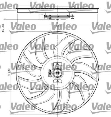 Original VALEO Cooling fan 696350 for AUDI A5